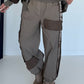 Hose mit City-Statement-Print - taupe