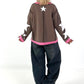 Sweatshirt mit trendigen Herzelementen - taupe