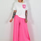 T-shirt with glitter patch - white