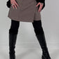 Skirt shorts in leather look model "Smooth Edge" - taupe