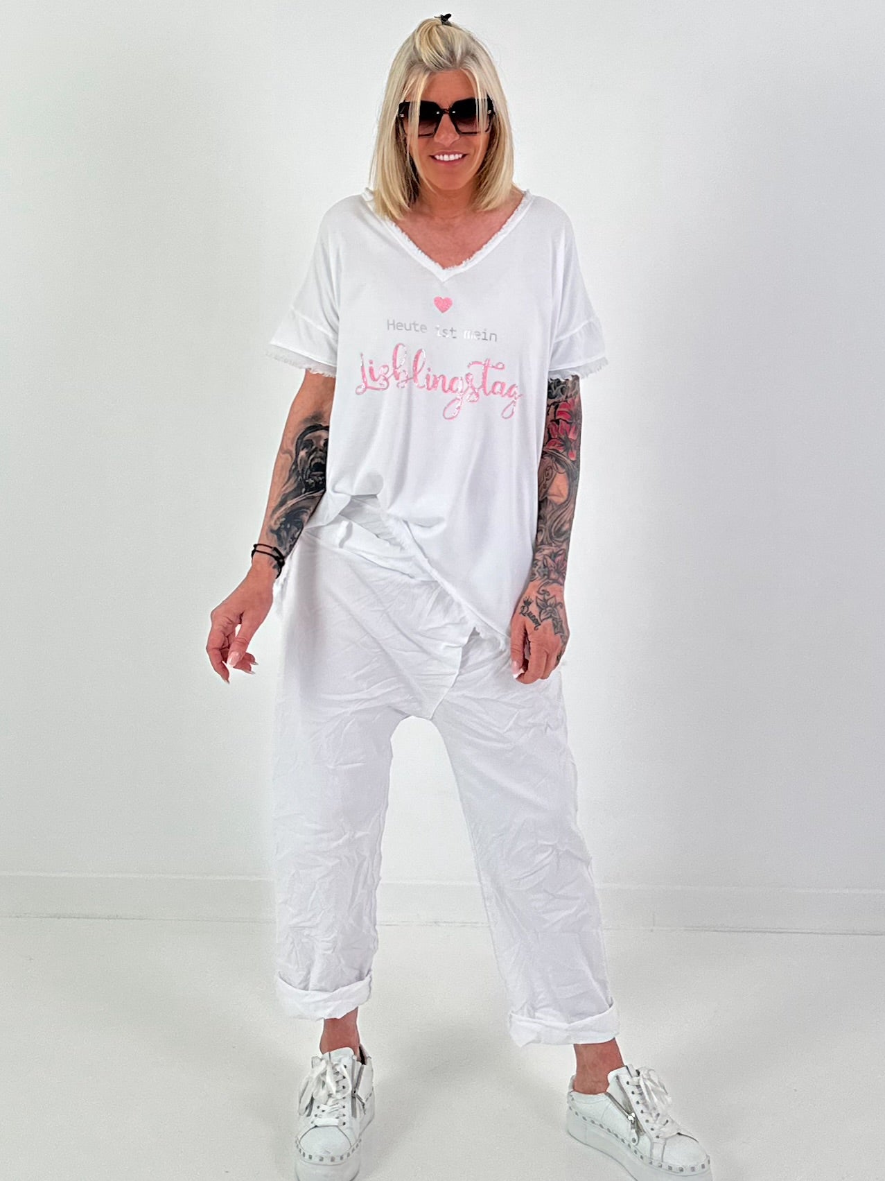 T-Shirt Lieblingstag - weiss