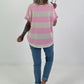 Striped Sweatshirt - beige-rose