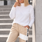 Basic Rollkragenpullover - weiss