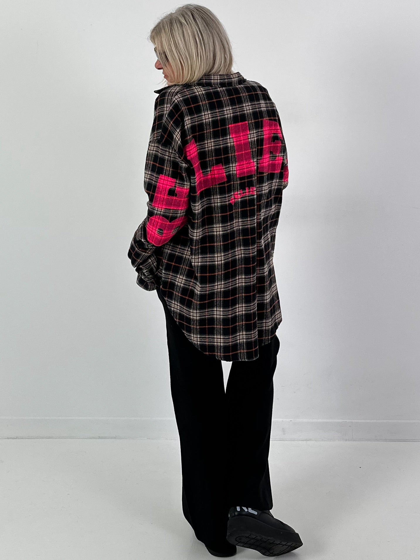 Geruit overhemd model "Power Plaid" - zwart-veelkleurig