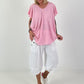 Light Structured T-Shirt - pink