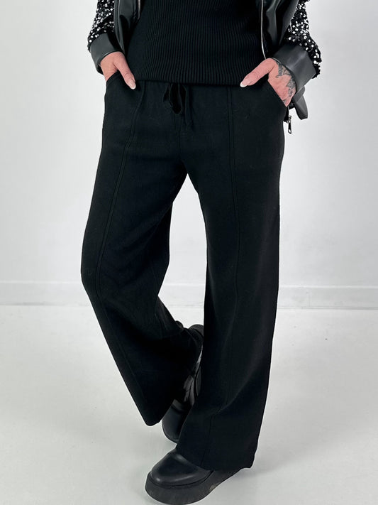 Knit trousers model "Weave&amp;Wear" - black