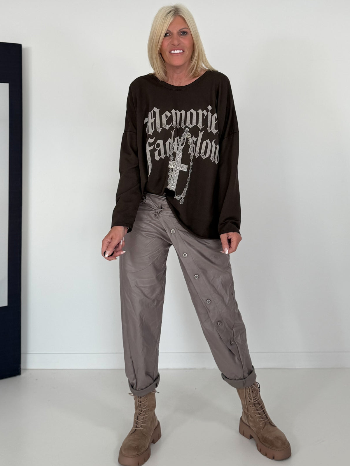 Sweater Memories Fade Glow - mokka