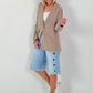 Leichter Blazer mit Patten - taupe
