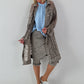 Stylische Hose mit Überwurf im Knit-Look - taupe