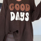 Oversized trui Good Days - mokka