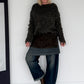 Kuschliger Pullover mit Fransen - mokka