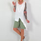 Top with cut-out and asymmetrical hem - white
