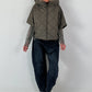 Jacket with XL collar and hood - olive
