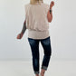 Ballon Weste mit raffiniertem Kragen - beige