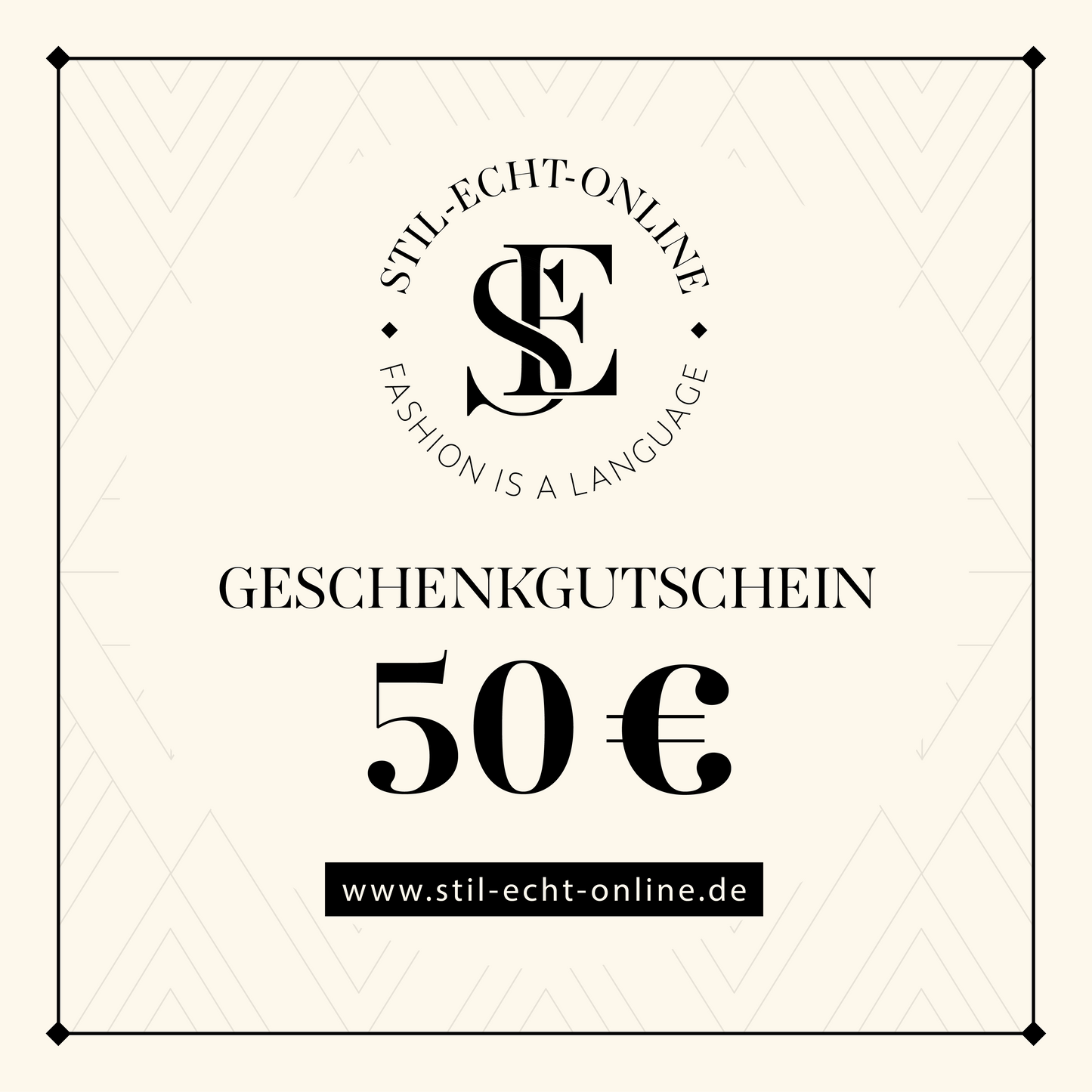 Stylish gift voucher 50 €