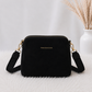 Crossbody-Bag in Wildleder-Optik - schwarz
