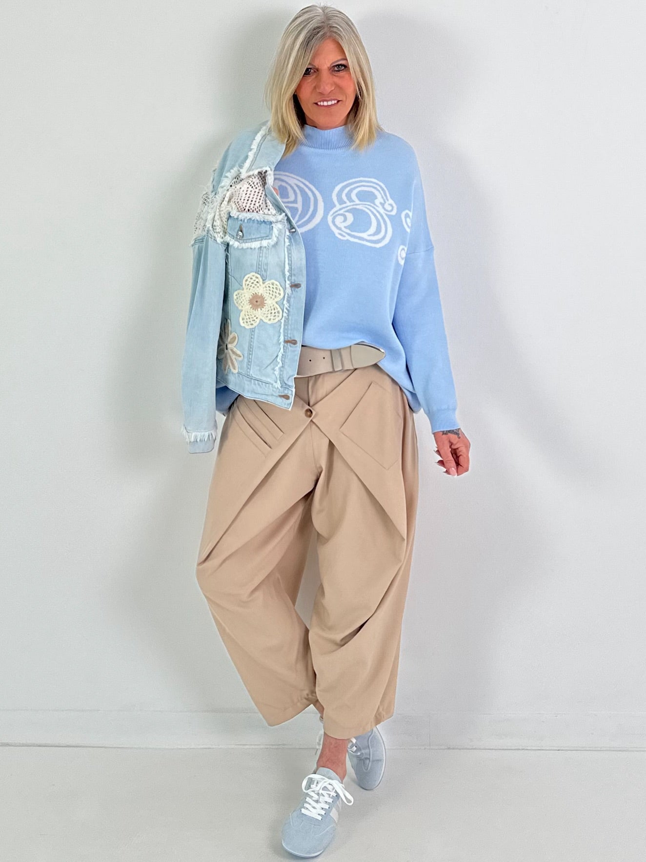 Strickpullover 1981 - hellblau