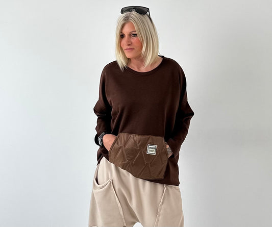 Sweatshirt model "Metro Chic" - chocolate