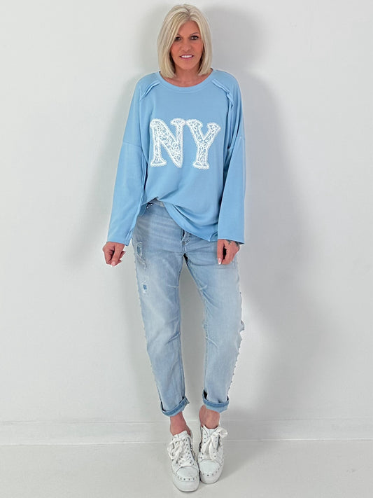 Sweater NY - light blue