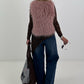 Stylische fake Fell Weste - rosa