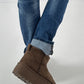 Cosy Low Boot model "Cloudie" - chocolate
