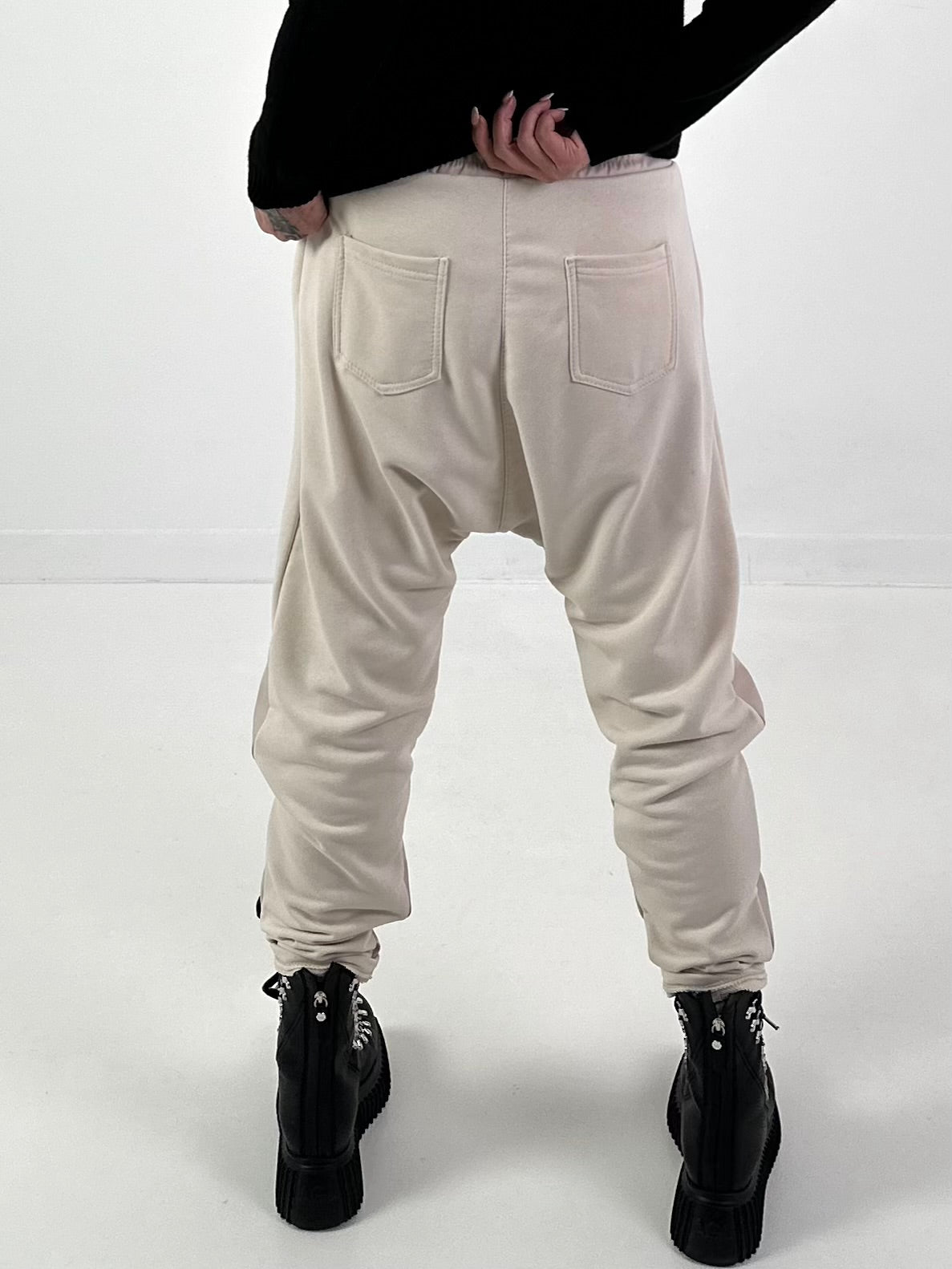 Baggy trousers model "Love Duo" - beige
