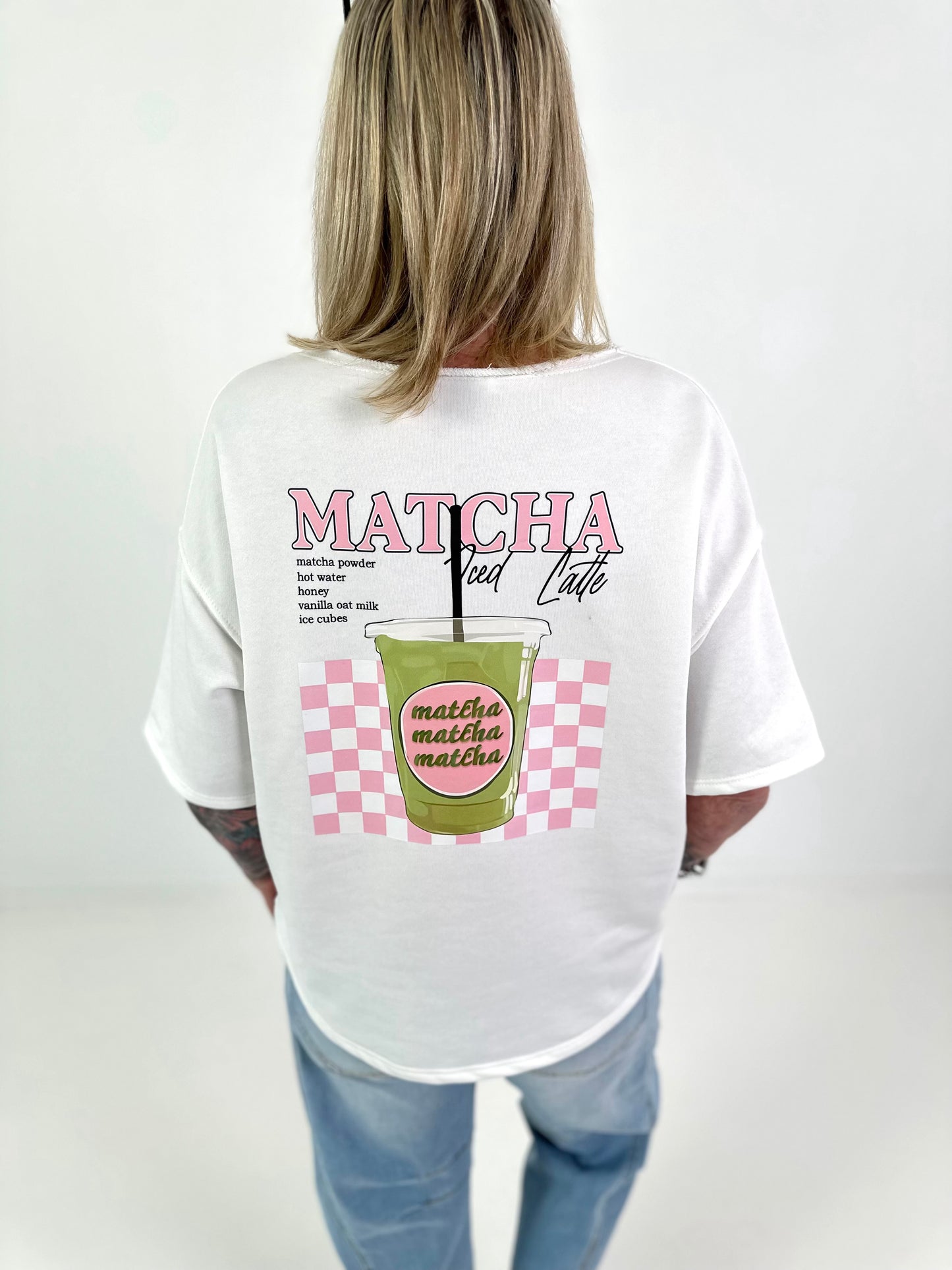 Sweatshirt Matcha - white