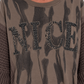 Sweater Nice mit Strickeinsätzen - chocolate