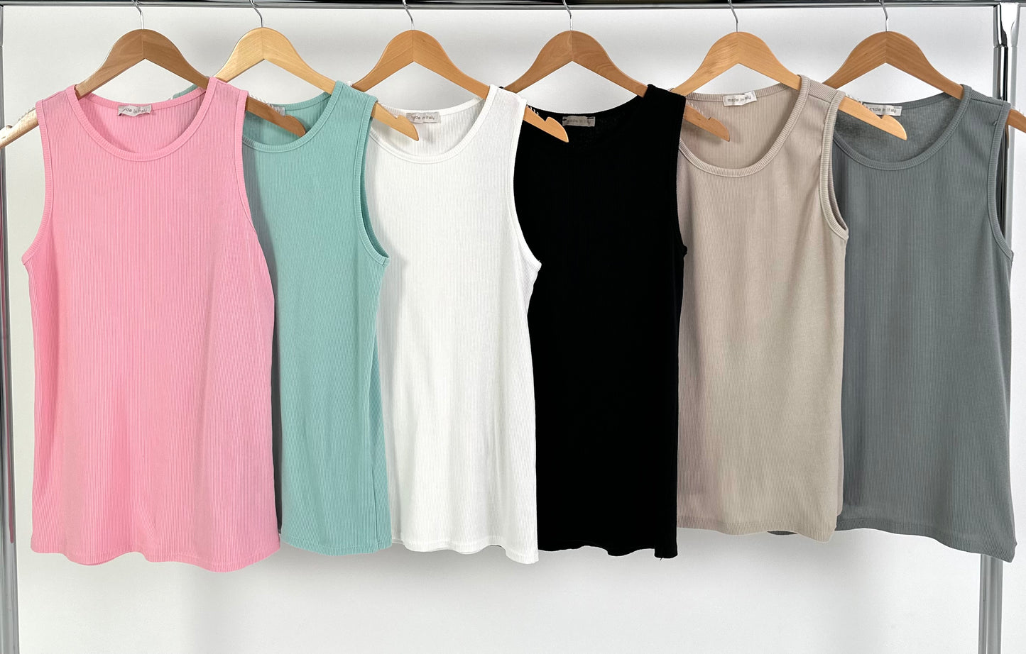 Ripp Tank Top Modell "Pure Line" - 6 Farben