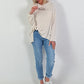 Fine Knit Hoodie - Beige