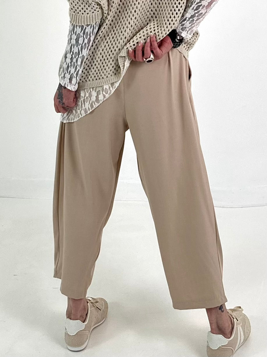 Hose mit Überwurf - beige