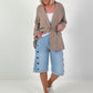 Leichter Blazer mit Patten - taupe