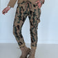 Cargo Hose mit Camouflage-Print - camel-oliv-mehrfarbig