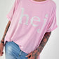 T-Shirt Hey - pink