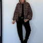 Puffy-Bomberjacke im Leo-Look - taupe-mehrfarbig