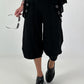 Casual sweatpants with eyelet details - black