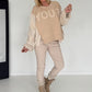 Hose mit elastischem Bündchen - beige