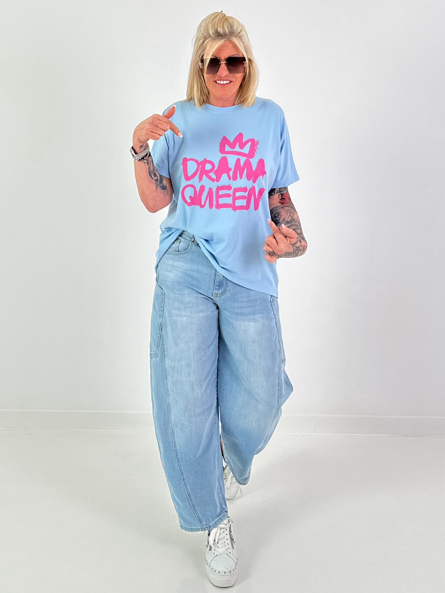 T-Shirt Drama Queen - light blue