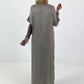 Long silk dress - taupe