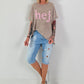 T-shirt Hej - taupe