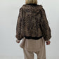 2 in 1 Jacke mit Leo-Print - schwarz