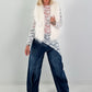 Stylish faux fur vest - white