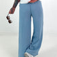 Jeans with elasticated waistband - light blue