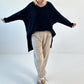 Trui model "Slouchy Dream" - kosmisch blauw