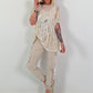 Netzshirt Don´t Overthink - beige