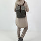Casual long hoodie with thumbhole - beige