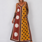 Luftiges Sommerkleid mit Print - mokka - mehrfarbig