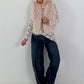 Stylish faux fur vest - beige