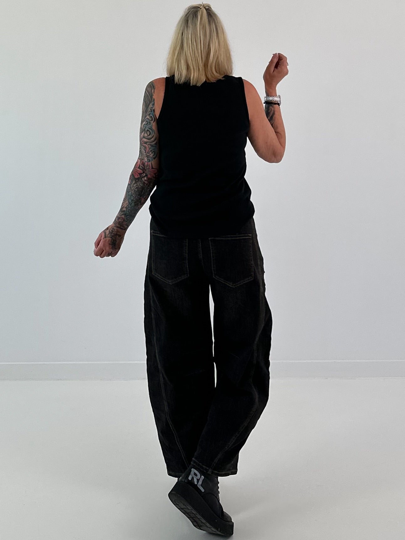 Rib Tank Top - Black