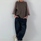 Pullover mit halbem Arm - taupe